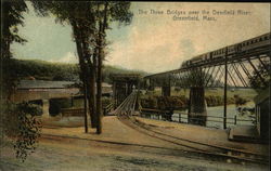 The Tree Bridges over the Deerfield River Greenfield, MA Postcard Postcard Postcard