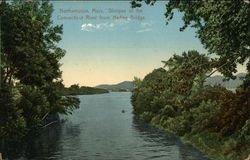 Glimpse of the Connecticut River from Hadley Bridge Northampton, MA Postcard Postcard Postcard