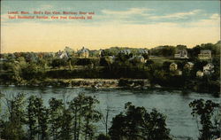 Bird's Eye View, Merrimac River and East Residential Section, View from Centervill Hill. Lowell, MA Postcard Postcard Postcard