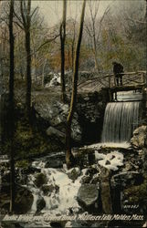 Rustic Bridge over Lover's Brook, Middlesex Falls Malden, MA Postcard Postcard Postcard