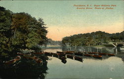 Roger Williams Park, Evening Scene, Boats at Anchor Providence, RI Postcard Postcard Postcard