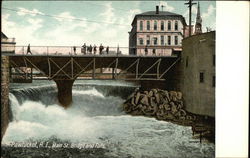 Main St. Bridge and Falls Postcard