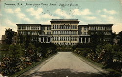 Rhode Island Normal School, front and grounds Postcard