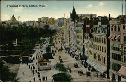 Tremont Street, Boston, Mass. Massachusetts Postcard Postcard Postcard