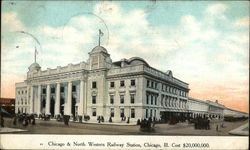 Chicago & North Western Railway Station Illinois Postcard Postcard Postcard