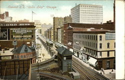 Elevated R.R. "Union Loop" Postcard