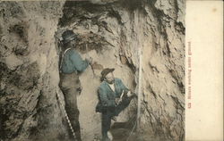 Miners Working Under Ground Postcard