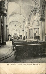 Interior View of Union Station Dayton, OH Postcard Postcard Postcard