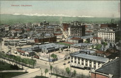 A birdseye view of the city Denver, CO Postcard Postcard Postcard