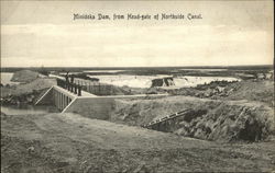 Minidoka Dam, from Head-gate of Northside Canal Rupert, ID Postcard Postcard Postcard