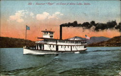 Steamer "Flyer" on Coeur d'Alene Lake Postcard