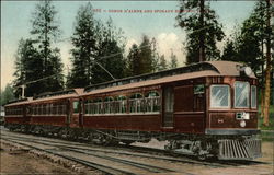 Coeur D'Alene and Spokane Electric Railway Idaho Postcard Postcard Postcard