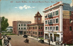 Gazette Building, City Hall and Majestic Theatre Postcard