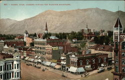 Town View, Looking toward the Wasatch Mountains Ogden, UT Postcard Postcard Postcard