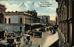 Front Street, Commission Street Portland, OR Postcard Postcard Postcard