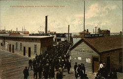 Ferry Landing Workmen from Mare Island Navy Yard Vallejo, CA Postcard Postcard Postcard