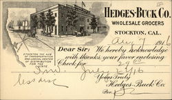 Hedges-Buck Co., Wholesale Grocers Postcard