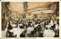 Cafe Bristol, 4th and Spring Streets Los Angeles, CA Postcard Postcard Postcard