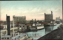 Bird's Eye View of Stockton Channel Postcard