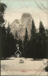 Sentinel Rock and Mission Chapel Postcard