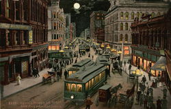 Spring Street at Night Postcard