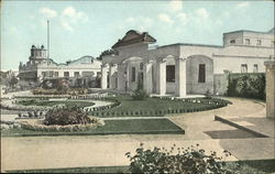 Administration Building and Gardens, General View of Approach Universal City, CA Postcard Postcard Postcard