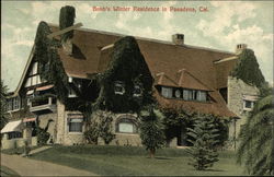 Bush's Winter Residence Pasadena, CA Postcard Postcard Postcard