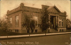 The Public Library Willows, CA Postcard Postcard Postcard