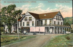 Burke's Sanatorium. On the Road of a Thousand Wonders Santa Rosa, CA Postcard Postcard Postcard