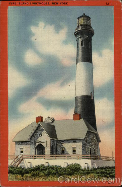 Fire Island Lighthouse New York Ny Postcard