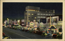 Nite View of the Revolucion Avenue Tijuana, Mexico Postcard Postcard Postcard