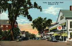 Valley Hotel and Main Street Postcard