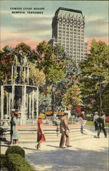 Famous Court Square Memphis, TN Postcard Postcard Postcard