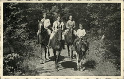 Horseback Riding in the Mountains Monticello, NY Postcard Postcard Postcard