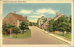 Cliff Road - Residential View Nantucket, MA Postcard Postcard Postcard