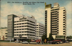 The Shelborne, Nautilus and Shore Club Hotels Miami Beach, FL Postcard Postcard Postcard