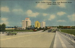 Collins Avenue, South from Haulover Bridge Miami Beach, FL Postcard Postcard Postcard