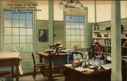 Edison at his Desk in Laboratory Office Fort Myers, FL Postcard Postcard Postcard