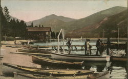 Boats At The Dock At Grand Lake Postcard