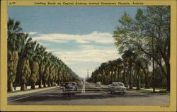 Looking South on Central Avenue toward Downtown Phoenix, AZ Postcard Postcard Postcard