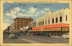 Chain Stores on Washington Street Postcard