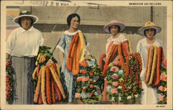 Hawaiian Lei Sellers Postcard Postcard Postcard