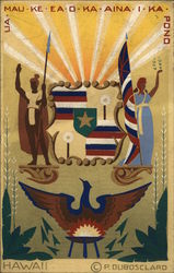 Hawaii State Crest Serigraph Postcard Postcard