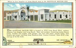 Eygyptian Motor Inn Lynwood, CA Postcard Postcard Postcard