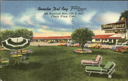 Rancho Del Ray TraveLodge Postcard