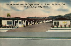 Miles Motel East San Diego, CA Postcard Postcard Postcard