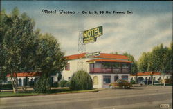 Motel Fresno Postcard