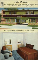 Hotel Mariposa Los Angeles, CA Postcard Postcard Postcard