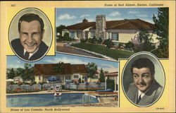 Home's of Bud Abbott and Lou Costello Encino, CA Postcard Postcard Postcard