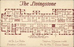 The Livingstone Architectural Floor Plan Postcard